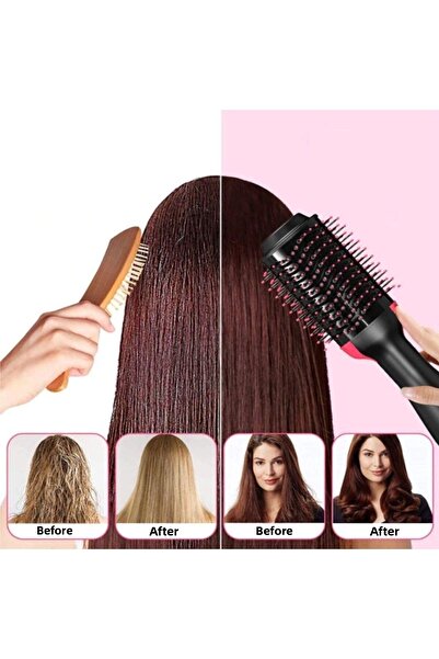 Tiosbi Πιστολάκι μαλλιών ισιωτικό μαλλιών Βούρτσα μασάζ με εφέ Turbo 1200watt Βούρτσα χτένας