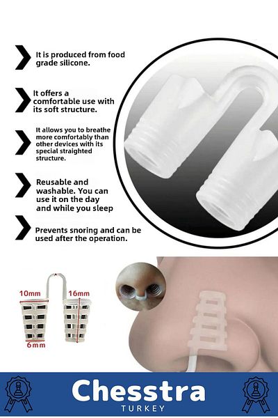 chesstra Snoring Reducing Excess Oxygen Breathing and Giving Relaxing Anti-Sleeping Nose Hole Apparatus 16 Pieces