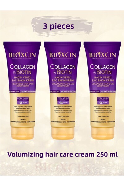 Bioxcin Collagen & Bıotın Volumizing Conditioner 250 ml All Hair Types (3 Pcs) 1 X100 ml Gel