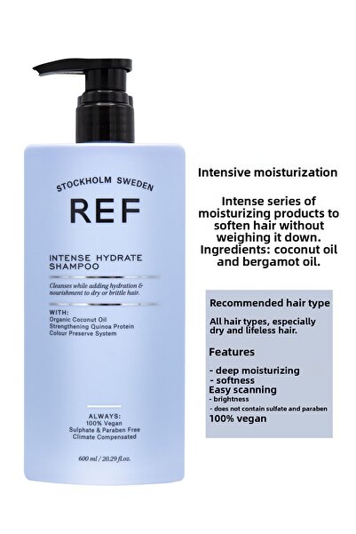 REF STOCKHOLM 600 مل مرطب مكثف - شامبو ترطيب مكثف للشعر الجاف
