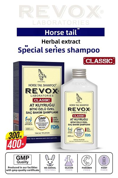 Revox Ponytail Herb Shampoo and Conditioner to Prevent Hair Loss