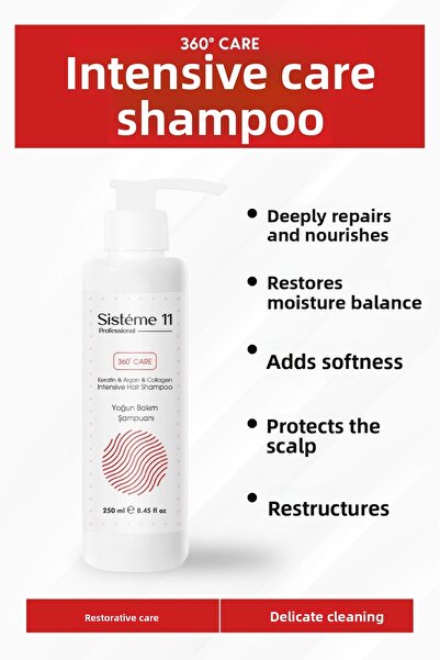 Sistéme 11 شامبو العناية المركزة لإصلاح الشعر التالف 250 مل