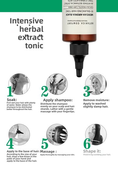 BOTANICA COMFORT Sebum Balancing Anti-Oil Black Aronia Extract Strengthening Hair Care Tonic 250 ml