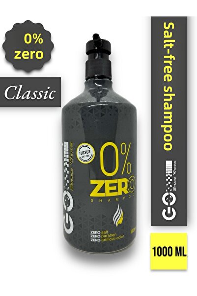 Go Studio Works شامبو "زيرو" 1000 مل بدون ملح - كلاسيكي عديم اللون/شفاف