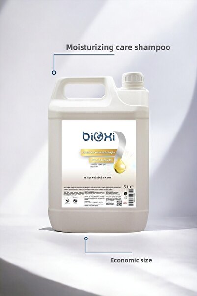 Bioxi Moisturizing, Nourishing Care Shampoo for Shiny, Strong and Soft Hair 5 Lt