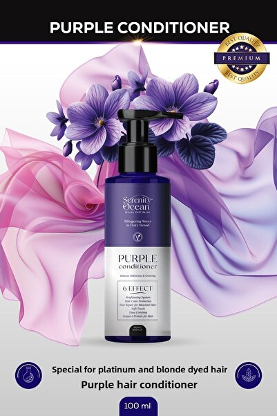 Serenity Ocean Vegan Purple Hair Conditioner 100ml Travel Size Does Not Conta...