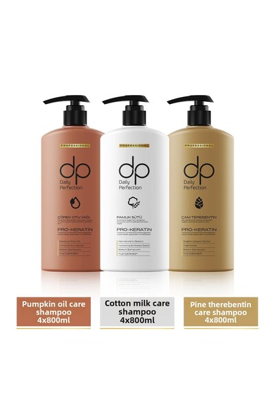 dp Daily Perfection مجموعة شامبو العناية الاحترافية - 800 مل × 12 قطعة