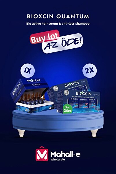 Bioxcin Quantum Dry & Normal Hair Shampoo 2 Pcs + Quantum Hair Serum 1 Pcs