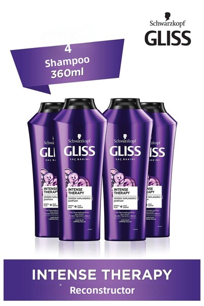 Gliss Intense Therapy - Restructuring Shampoo 360ml Set of 4