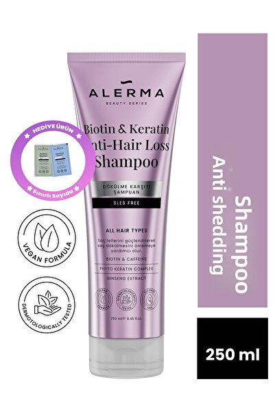 Alerma شامبو بيوتين والكيراتين المضاد للانسكاب خالي من كبريتات 250 مل
