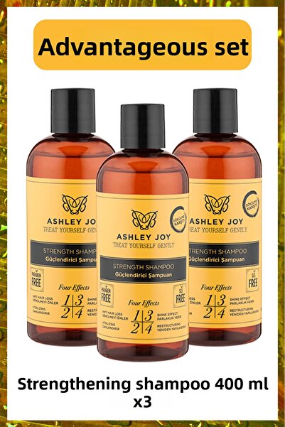 ASHLEY JOY Sulfate-Free Strengthening Shampoo with Keratin and Caffeine - 400...