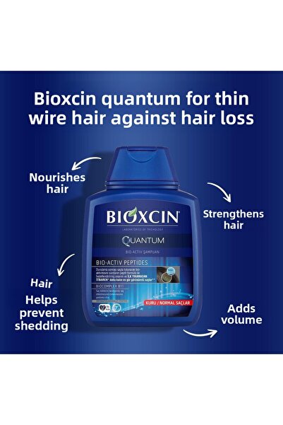 Bioxcin Quantum Dry - Volumizing Shampoo for Normal Hair 300ml X 4 Pcs + 1 Pcs 100ml Gel Gift