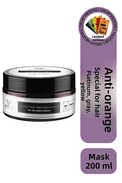 ASHLEY JOY قناع العناية بالشعر الأرجواني الخالي من الكبريتات يحتوي على الكيرا...