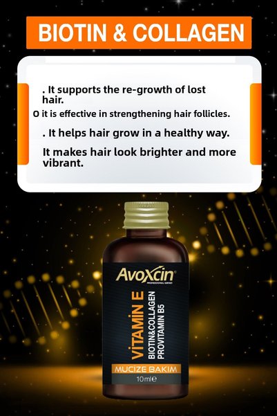 AVOXCIN Vitamin E Biotin Collagen Provitamin B5 Multivitamin Hair Care Cure 10 Ml