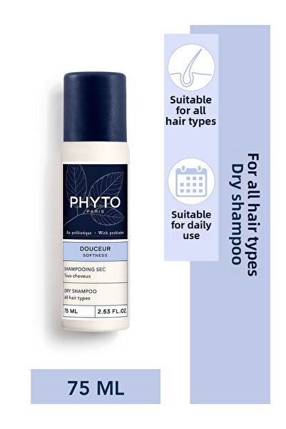 Phyto Softness Kuru Şampuan 75ml – Tüm Saç Tipleri Için Anında Temizlik Ve Hacim