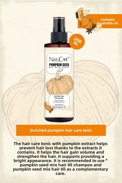 NatuCare High-End Strengthening and Hair Strands Repairing Pumpkin Hair Care Tonic 250ml