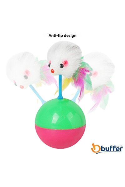 RiverWorld River World Cat Educational Playing Ball - Feathers and Mice, Pilgrims Reclining