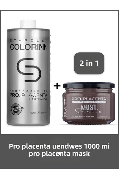 Colorinn Placenta Shampoo 1000ml and Mask 330ml Set of 2