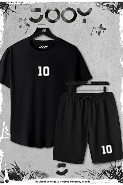 Jooy Company Set de 2 Tricou Negru Slim Fit Mărimea 10 - Pantaloni scurți negri