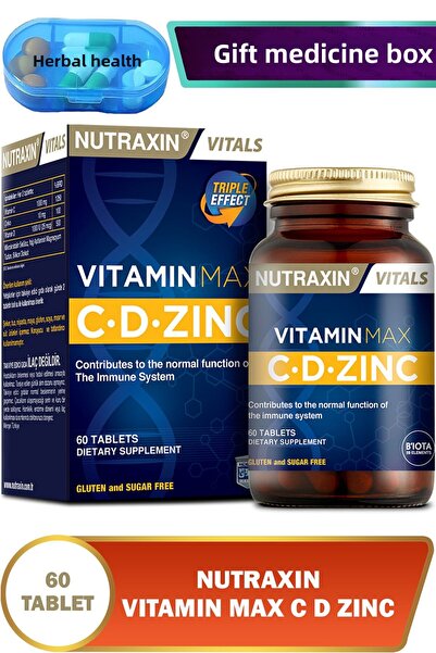 Nutraxin فيتامين ماكس سي-د - 60 قرص زنك
