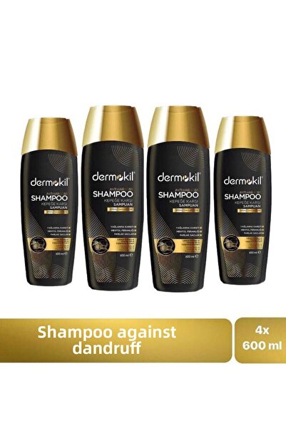 Dermokil 600 Ml Anti-Dandruff Shampoo - 4 Pieces