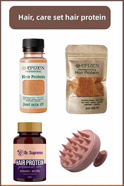 EPİZEN مجموعة العناية بالشعر / مجموعة مغذية لإصلاح الشعر ضد تساقط الشعر والتآكل