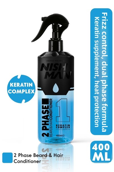 NISHMAN Two Phase Hair and Beard Conditioner - Keratin 400 ml