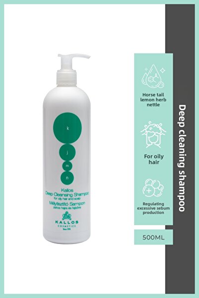 Kallos Cosmetics Yağlı Saç Ve Saç Derisi Için Derin Temizleyici Şampuan 500ml
