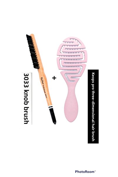 RODEO Perie profesională pentru păr 3033+pro Perie tridimensională pentru păr roz