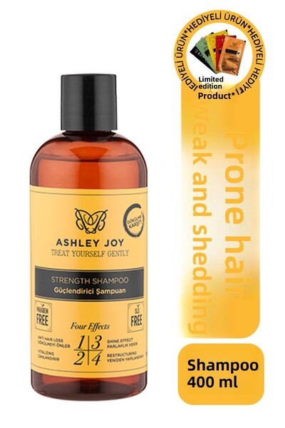 ASHLEY JOY Keratin and Caffeine Detailed Sulfate-Free Strengthening Shampoo - 400 ml