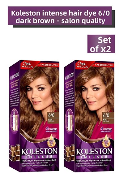 Wella Βαφή μαλλιών Koleston Intense 6/0 Dark - Ποιότητα κομμωτηρίου 2x