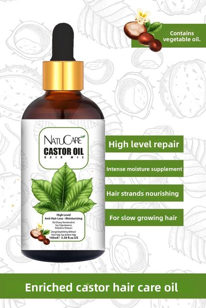 NatuCare High-End Repairing and Intensive Moisturizing Castor Indian Hair Care Oil 100ml