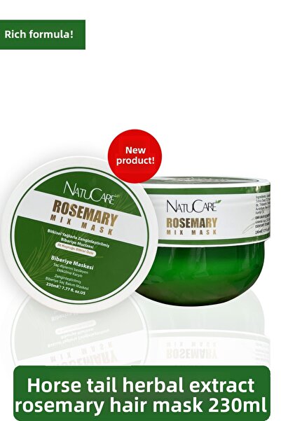 NatuCare قناع شعر مركب بالروزماري للتغذية المكثفة، وإصلاح الشعر، ودعم تقويته،...