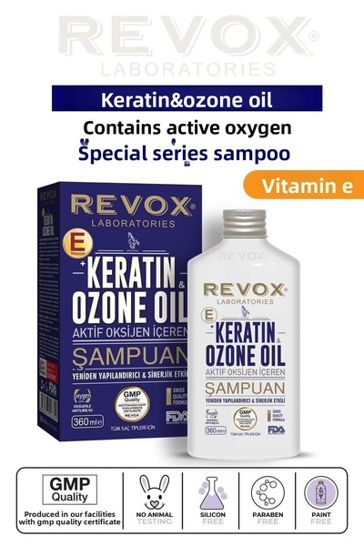 Revox Keratin and Ozone Oil Restructuring Shampoo with Vitamin E