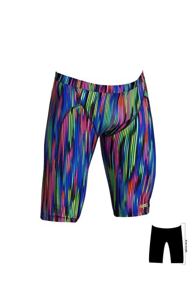 Funky Trunks JAM Rain Down Boy's Training Swimsuit, Knee-Length Jammer