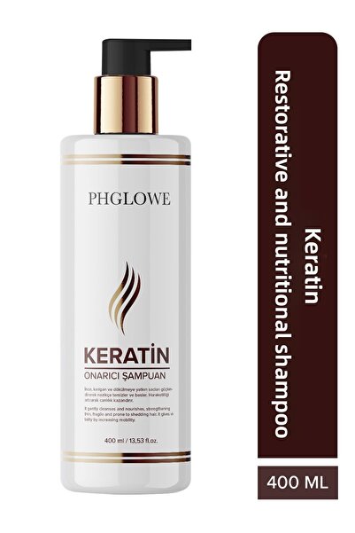 PHGLOWE Keratin Repairing and Nourishing Shampoo - 400ml Ph Glowe