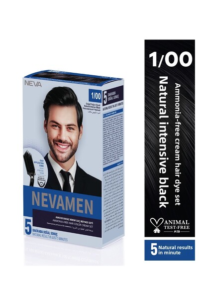 Neva Color Neva Men 1/00 Natural Intense Black - Negru Intens