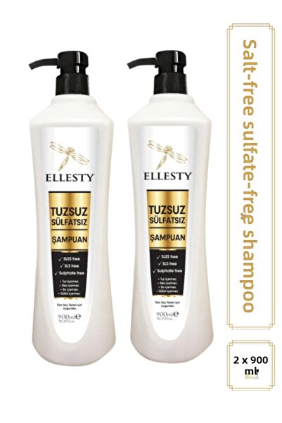 ELLESTY 900 مل × 2 شامبو نباتي خالي من الكبريتات والبارابين