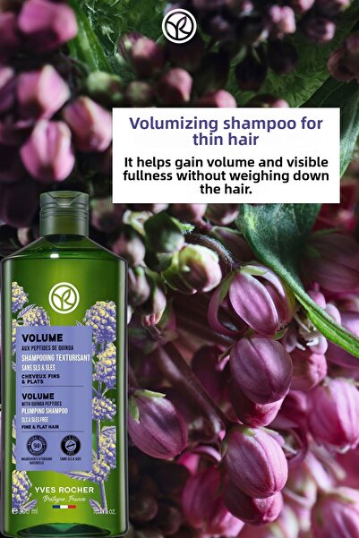Yves Rocher Volumizing Shampoo - Fine Hair / Volume - Sls,Sles-Free, Vegan -300Ml
