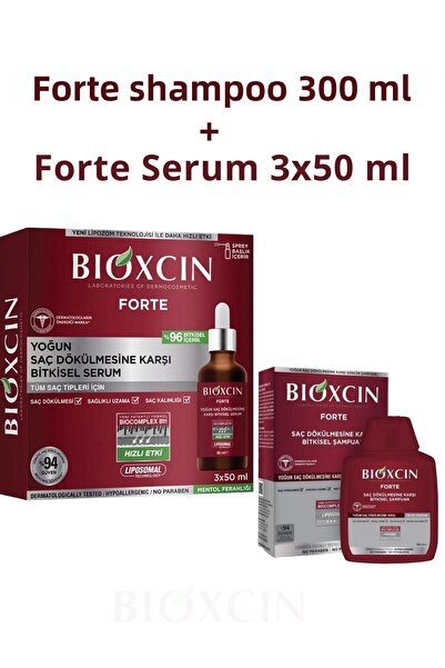 Bioxcin Forte Serum 3x50 Ml + Forte Shampoo 300 Ml + Facial Cleansing Gel 100 Ml /set1050/