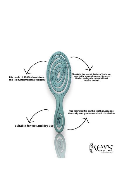 Keys to beauty فرشاة شعر ثلاثية الأبعاد قابلة لإعادة التدوير