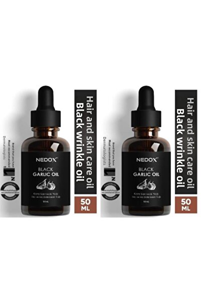NEDOX قطعتان من زيت الثوم الأسود الخاص للشعر التالف والمتقصف 50 مل