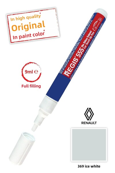 Kementaş Renault 369 Ice White-blanc Scratch Remover Auto Auto Full Cover Retouch Pens
