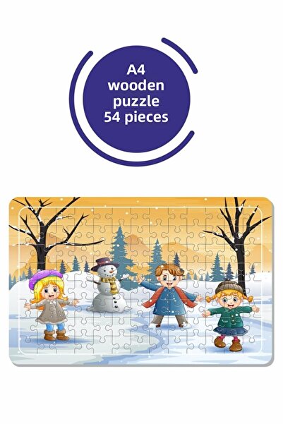LİPYOS لغز رجل الثلج وقت اللعب A4 مكون من 54 قطعة، لعبة، منشار
