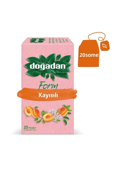 Doğadan شاي أعشاب مشكل بالمشمش 20 قطعة