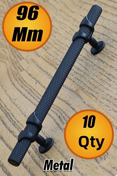 NUBLADO 10 buc. Asel 96 mm mâner metalic negru mat pentru mobilier sertar capac bucătărie dulap mânere dulap mâner