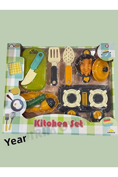 YILDIRIM OYUNCAK Kitchen Utensils Set 12-Piece Cookware Set - Dollhouse Kitchen Cookware Toy Set 12-Piece