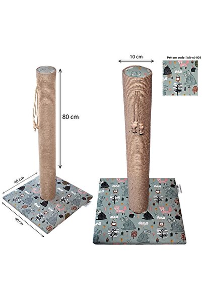 nijiartdesign 80 cm Colorful Patterned Premium Cat Scratching Board Soft Coated Floor Friendly Base with Sponge