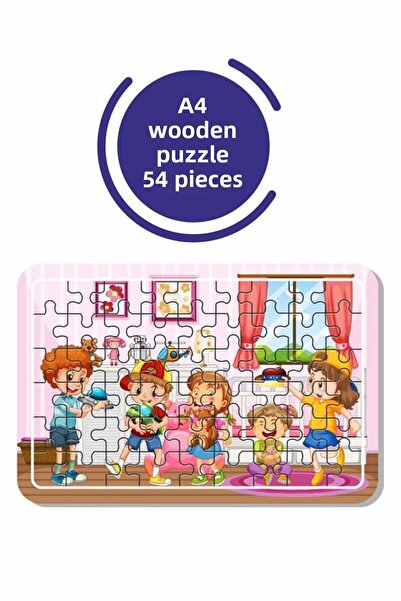 LİPYOS لعبة بازل خشبية من بلاي تايم 54 قطعة