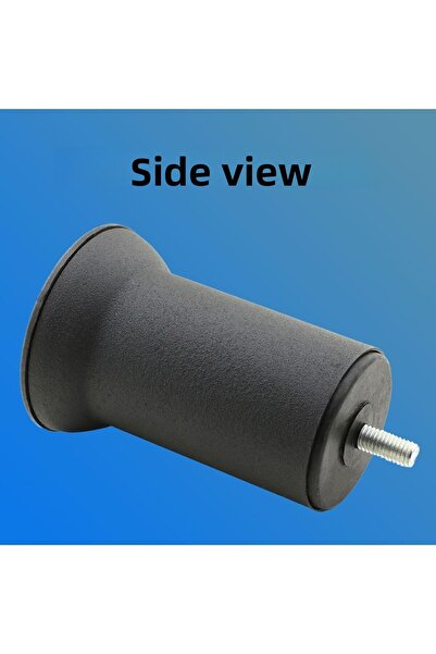 Badem10 Picioare M8 din metal negru - picior de ridicare pentru canapea cu dinți fini, 10 cm 12 buc.